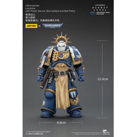 Warhammer 40K Ultramarines Levantus with Power Sword, Stormshield and Bolt Pistol Action Figure JoyToy JT02793